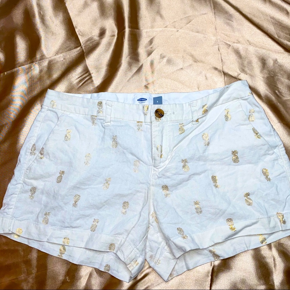 Old Navy Gold Pineapple Shorts